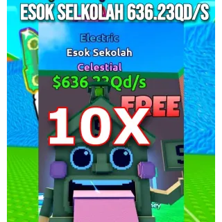10x esok sekolah 636.23qd/s Escape Tsunami For Brainrots!