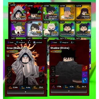 UNBOUND SHINY SHADOW/MEGUMI + UNBOUND CROW/ITACHI + UNBOUND 8TH SWORD KENPACHI 5 UNBOUND UNITS INSTANT DELIVERY