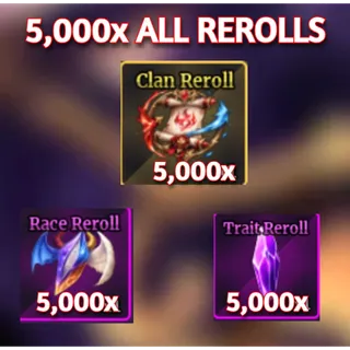 SAILOR PIECE | 5000X TRAIT REROLLS 5000X RACE REROLL 5000X CLAN REROLLS