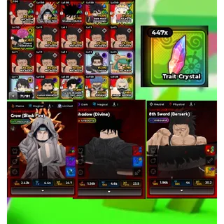 UNBOUND CROW + UNBOUND SHADOW + UNBOUND 8TH SWORD + UNBOUND DARK MAGE 6 UNBOUND UNITS Anime Expeditions Account