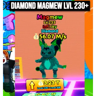 DIAMOND MAGMEW LVL 230+ MUTATIONS ESCAPE TSUNAMI FOR BRAINROTS