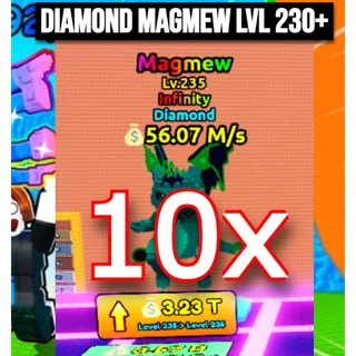 10X DIAMOND MAGMEW LVL 230+ MUTATIONS ESCAPE TSUNAMI FOR BRAINROTS