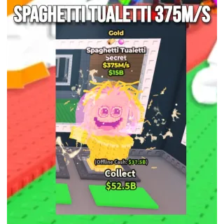 SPAGHETTI TUALETTI 375m/s steal a brainrot