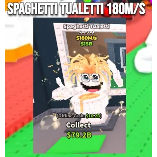 SPAGHETTI TUALETTI 180M/s steal a brainrot