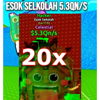 20x Esok Sekolah 5.4QN/s Escape Tsunami For Brainrots! 