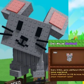 GIANT GREY MOUSE GROW A GARDEN