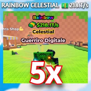 5X RAINBOW CELESTIAL GUERRIRO DIGITALE 💵218.T/S | Kick A Lucky Block