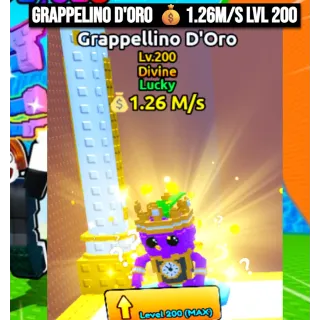 Lucky Grappellino D'Oro💰1.26M/s Lvl 200 | Escape Tsunami For Brainrots | Max Level Lvl 200