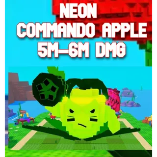 NEON COMMANDO APPLE 5M-6M DMG plants vs brainrots