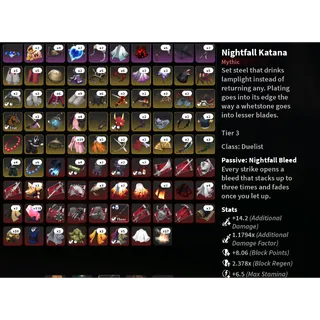 LVL 225 MAX ACCOUNT |Tier 3 nighfall katana +8| MAX SLAYER |WATER BREATH| KAMADO CLAN | SLAYER 2 ACCOUNT