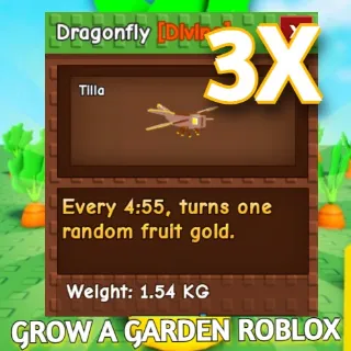3X DRAGONFLY DIVINE GROW A GARDEN