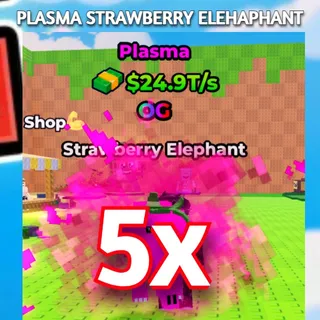 5x PLASMA STRAWBERRY ELEPHANT 24.9T/S $💵   | Kick a Lucky Block