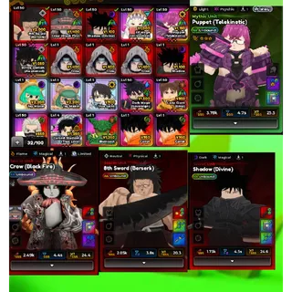 UNBOUND CROW + UNBOUND SHADOW + UNBOUND 8TH SWORD + UNBOUND SHINY PUPPET 6 UNBOUND UNITS Anime Expeditions Account