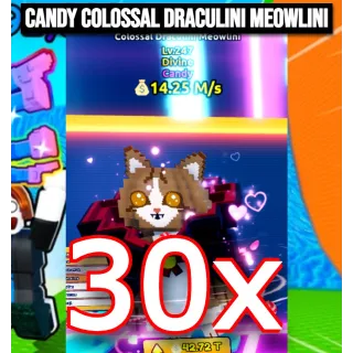 30X COLOSSAL DRACULINI MEOWLINI CANDY MUTATION ESCAPE A TSUNAMI FOR BRAINROT