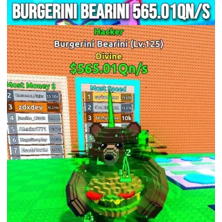 Burgerini Bearini 565.01Qn/s | Escape Tsunami For Brainrots | Max Level