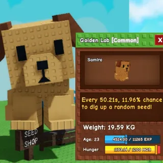 GIANT GOLDEN LAB GROW A GARDEN