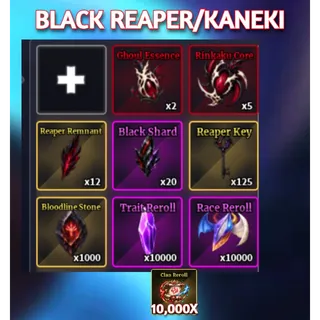 BLACK REAPER/KANEKI  + FREE 125 REAPER KEY FOR TITLE PITY + 1K BLOODLINE STONE +10KTRAIT 20k RACE 10k CLAN | Sailor Piece