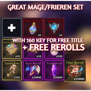 GREAT MAGE SET + FREE 160 EASTER KEY FOR TITLE PITY + 20k TRAIT REROLLS  20k RACE REROLLS 10k CLAN REROLLS  | Sailor Piece
