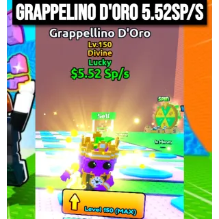 Lucky Grappellino D'Oro 5.52Sp/s | Escape Tsunami For Brainrots | Max Level