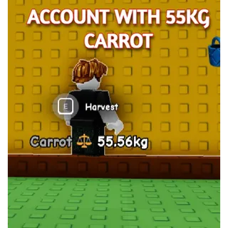 55KG CARROT ACCOUNT | GROW A GARDEN 2