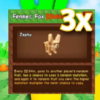 3X fennec fox grow a garden
