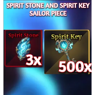 3 Spirit Stone and 500 Spirit Key  - Sailor Piece