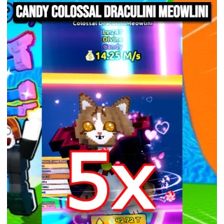 5X COLOSSAL DRACULINI MEOWLINI CANDY MUTATION ESCAPE A TSUNAMI FOR BRAINROT