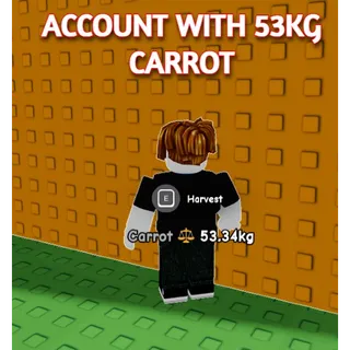 53KG CARROT ACCOUNT | GROW A GARDEN 2