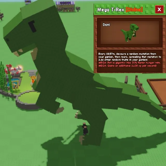 thumbnail image 2 of MEGA T-REX 🦖 Grow A Garden – Roblox Collectible, Huge TREX, Super Fast Delivery (US Made) 2 of 4