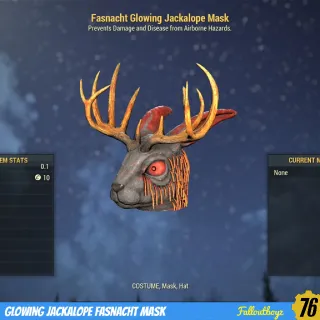 Glowing Jackalope Mask