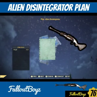 Alien Disintegrator Plan