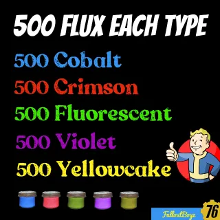 500 Flux each type