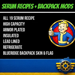All 19 Serum Recipe + 5 Backpack Mod