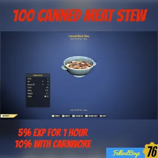 100 Canned Meat Stew