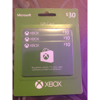 30 dollar gift card xbox