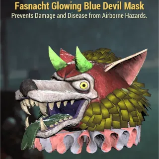 GLOWING BLUE DEVIL MASK