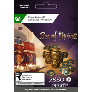 2550 Ancient Coins - SEA OF THIEVES XBOX 