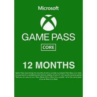 ⚡️Xbox Game Pass Core: 12-Month GLOBAL⚡️