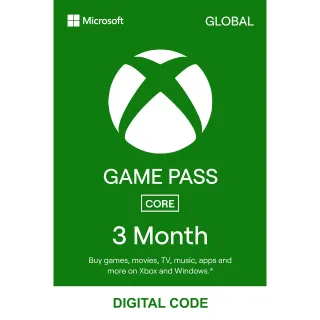 Xbox Game Pass Core 3 Months