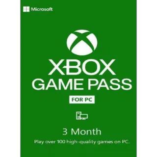 XBOX GAME PASS PC 3 MONTH (ANY ACCOUNT) 