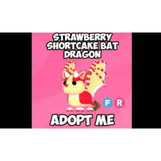 Full Grown FR Strawberry Shortcake Bat Dragon | Adopt Me 