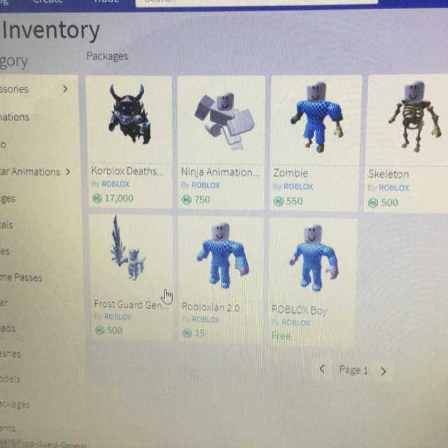Other Roblox Account17k Robux Package In Game Items - roblox account sale