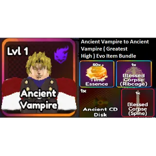 Ancient Vampire Evo item Bundle Anime Last stand