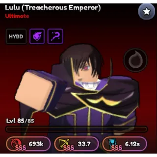 Lulu ( Treacherous Emperor ) Anime Last Stand