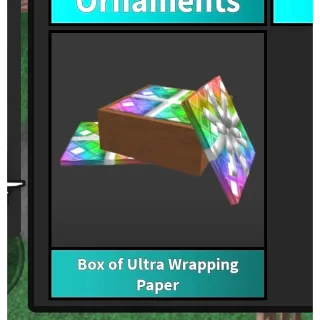 Box of ultra wrapping paper.