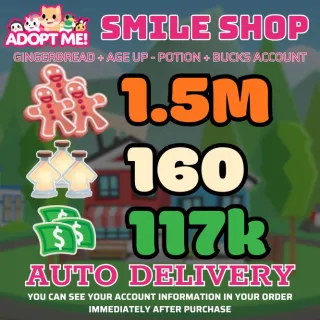 Age Up Potions + Bucks + Gingerbread												