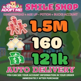 Age Up Potions + Bucks + Gingerbread												