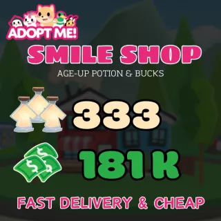 333 Age Up Potion & 181k Bucks