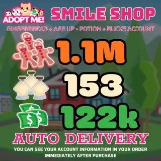 Age Up Potions + Bucks + Gingerbread												