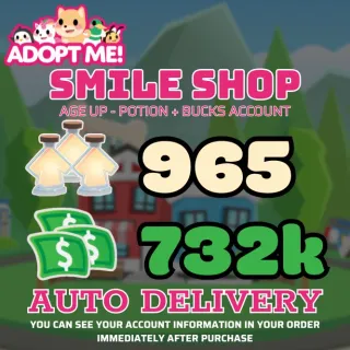 Age Up Potions + Bucks 											